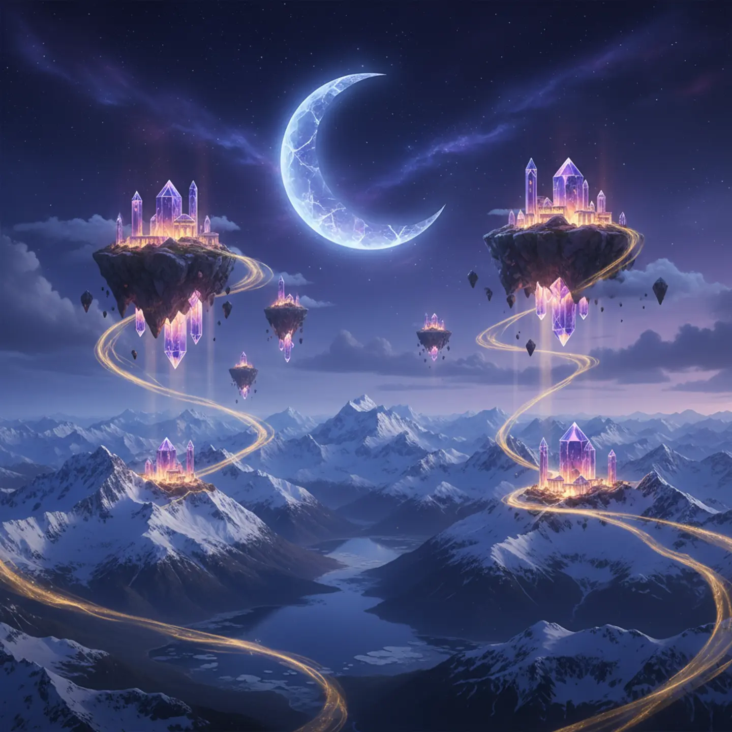 Majestic floating islands in the New Zealand sky